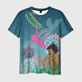 Мужская футболка 3D с принтом Mowgli , 100% полиэфир | прямой крой, круглый вырез горловины, длина до линии бедер | akela | bagheera | baloo | disney | jungle book | kaa | mowgli | raksha | shere khan | vdgerir | акела | багира | балу | дисней | каа | маугли | шерхан