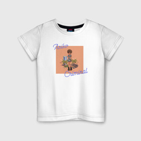 Детская футболка хлопок с принтом Anikv Criminal , 100% хлопок | круглый вырез горловины, полуприлегающий силуэт, длина до линии бедер | anika | anikv | anikv saluki | аника | анна пурцен | было или нет | песни