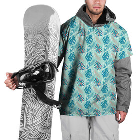 Накидка на куртку 3D с принтом Тропический паттерн, монстера , 100% полиэстер |  | абстракция | веточка | гавайи | джунгли | лето | листья | монстера | орнамент | пальма | паттерн | пятна | тропики | тропический | узор