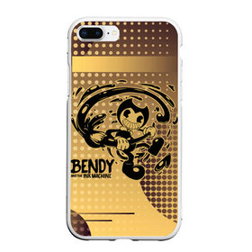 Чехол для iPhone 7Plus/8 Plus матовый с принтом BENDY AND THE INK MACHINE. , Силикон | Область печати: задняя сторона чехла, без боковых панелей | bendy | bendy and the ink machine | бенди | бенди и чернильная машина | большие чудеса | взлёты и падения | движущиеся картинки | последняя бобина | старая песня