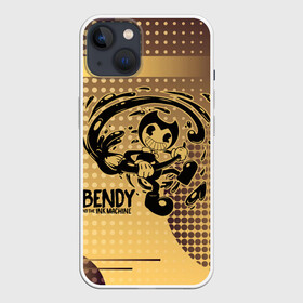 Чехол для iPhone 13 с принтом BENDY AND THE INK MACHINE. ,  |  | bendy | bendy and the ink machine | бенди | бенди и чернильная машина | большие чудеса | взлёты и падения | движущиеся картинки | последняя бобина | старая песня