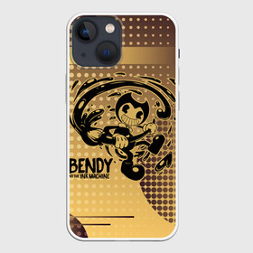 Чехол для iPhone 13 mini с принтом BENDY AND THE INK MACHINE. ,  |  | bendy | bendy and the ink machine | бенди | бенди и чернильная машина | большие чудеса | взлёты и падения | движущиеся картинки | последняя бобина | старая песня
