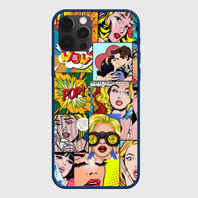 Чехол для iPhone 12 Pro с принтом Pop Art , силикон | область печати: задняя сторона чехла, без боковых панелей | pop art | wow | девушки | искусство | поп арт | стиль