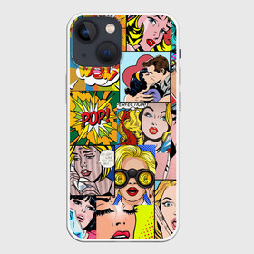 Чехол для iPhone 13 mini с принтом Pop Art ,  |  | pop art | wow | девушки | искусство | поп арт | стиль
