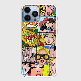 Чехол для iPhone 13 Pro Max с принтом Pop Art ,  |  | Тематика изображения на принте: pop art | wow | девушки | искусство | поп арт | стиль