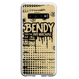 Чехол для Samsung Galaxy S10 с принтом BENDY AND THE INK MACHINE. , Силикон | Область печати: задняя сторона чехла, без боковых панелей | Тематика изображения на принте: bendy | bendy and the ink machine | бенди | бенди и чернильная машина | большие чудеса | взлёты и падения | движущиеся картинки | последняя бобина | старая песня