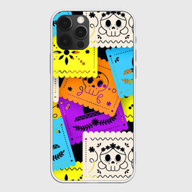 Чехол для iPhone 12 Pro Max с принтом Color pattern , Силикон |  | Тематика изображения на принте: flower | hat | hipster | skull | узор | хипстер | цветок | череп | шляпа