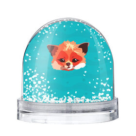 Снежный шар с принтом Лисичка , Пластик | Изображение внутри шара печатается на глянцевой фотобумаге с двух сторон | fox | lisa | teal and orange | зверек | лиса | лисенок | лисичка | мода | стиль | тилэндоранж