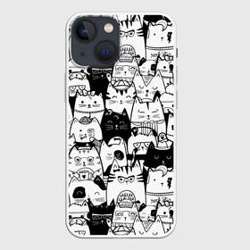 Чехол для iPhone 13 mini с принтом Котики ,  |  | 2020 | 2021 | cat | армия | кавай | кавайные | киска | киски | кот | котенок | котики | коты | коты мемы | котята | кошечка | кошка | кошки и коты | мем | мемы | новый год | с котами | с котиками | с кошками