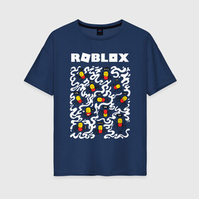 Женская футболка хлопок Oversize с принтом ROBLOX , 100% хлопок | свободный крой, круглый ворот, спущенный рукав, длина до линии бедер
 | piggy | roblox | roblox games | roblox piggy | игра роблокс | пигги. | роблокс | роблокс пигги | робукс
