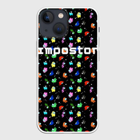 Чехол для iPhone 13 mini с принтом Impostor ,  |  | among us | impostor | not me | space | there is 1 impostor | there is impostor among us | амонг ас | зима | космос | предатель | разноцветные космонавты