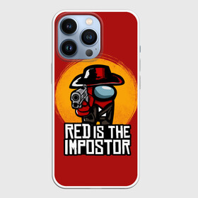 Чехол для iPhone 13 Pro с принтом Red Is The Impostor ,  |  | among | among us | crewmate | dead | game | impistor | red | redemption | space | us | vote | выживший | игра | космос | красный | невиновный | предатель | самозванец