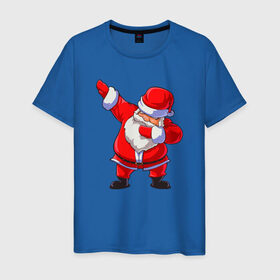 Мужская футболка хлопок с принтом Санта Клаус dub , 100% хлопок | прямой крой, круглый вырез горловины, длина до линии бедер, слегка спущенное плечо. | 