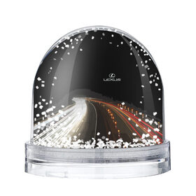 Снежный шар с принтом Night route , Пластик | Изображение внутри шара печатается на глянцевой фотобумаге с двух сторон | lexus | night | route | speed | луксус | ночь | скорость | трасса