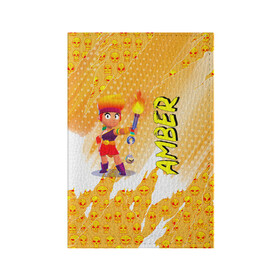 Обложка для паспорта матовая кожа с принтом Brawl Stars - Amber , натуральная матовая кожа | размер 19,3 х 13,7 см; прозрачные пластиковые крепления | brawl | break dance | leon | moba | stars | supercell | surfing | игра | коллаборация | коллаж | паттерн