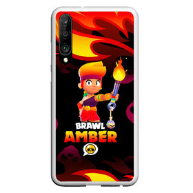 Чехол для Honor P30 с принтом BRAWL STARS AMBER. , Силикон | Область печати: задняя сторона чехла, без боковых панелей | Тематика изображения на принте: 8 bit | amber | brawl stars | colette | crow | gale | leon | max | mecha | mecha crow | mr.p | sally leon | shark | tara | virus 8 bit | werewolf leon | акула | амбер | берли | бравл старс | ворон | коллет | макс | оборотень