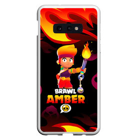 Чехол для Samsung S10E с принтом BRAWL STARS AMBER. , Силикон | Область печати: задняя сторона чехла, без боковых панелей | 8 bit | amber | brawl stars | colette | crow | gale | leon | max | mecha | mecha crow | mr.p | sally leon | shark | tara | virus 8 bit | werewolf leon | акула | амбер | берли | бравл старс | ворон | коллет | макс | оборотень