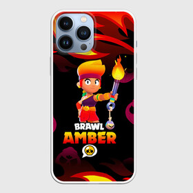 Чехол для iPhone 13 Pro Max с принтом BRAWL STARS AMBER. ,  |  | Тематика изображения на принте: 8 bit | amber | brawl stars | colette | crow | gale | leon | max | mecha | mecha crow | mr.p | sally leon | shark | tara | virus 8 bit | werewolf leon | акула | амбер | берли | бравл старс | ворон | коллет | макс | оборотень