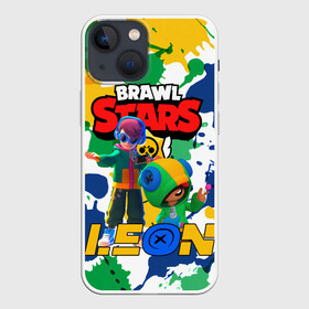 Чехол для iPhone 13 mini с принтом BRAWL STARS LEON. ,  |  | 8 bit | brawl stars | colette | crow | gale | leon | max | mecha | mecha crow | mr.p | sally leon | shark | tara | virus 8 bit | werewolf leon | акула | берли | бравл старс | ворон | коллет | макс | оборотень