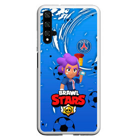 Чехол для Honor 20 с принтом BRAWL STARS SHELLY \ PSG. , Силикон | Область печати: задняя сторона чехла, без боковых панелей | Тематика изображения на принте: 8 bit | amber | brawl stars | crow | gale | leon | max | mecha | mecha crow | mr.p | psg | sally leon | shark | shelly | tara | virus 8 bit | werewolf leon | акула | амбер | берли | бравл старс | ворон | макс | оборотень | псж | шелли