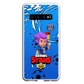 Чехол для Samsung Galaxy S10 с принтом BRAWL STARS SHELLY \ PSG. , Силикон | Область печати: задняя сторона чехла, без боковых панелей | 8 bit | amber | brawl stars | crow | gale | leon | max | mecha | mecha crow | mr.p | psg | sally leon | shark | shelly | tara | virus 8 bit | werewolf leon | акула | амбер | берли | бравл старс | ворон | макс | оборотень | псж | шелли