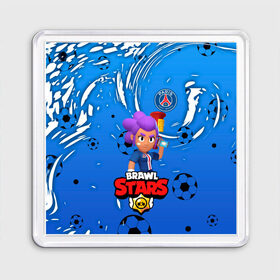 Магнит 55*55 с принтом BRAWL STARS SHELLY \ PSG. , Пластик | Размер: 65*65 мм; Размер печати: 55*55 мм | Тематика изображения на принте: 8 bit | amber | brawl stars | crow | gale | leon | max | mecha | mecha crow | mr.p | psg | sally leon | shark | shelly | tara | virus 8 bit | werewolf leon | акула | амбер | берли | бравл старс | ворон | макс | оборотень | псж | шелли