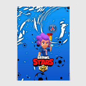 Постер с принтом BRAWL STARS SHELLY \ PSG. , 100% бумага
 | бумага, плотность 150 мг. Матовая, но за счет высокого коэффициента гладкости имеет небольшой блеск и дает на свету блики, но в отличии от глянцевой бумаги не покрыта лаком | 8 bit | amber | brawl stars | crow | gale | leon | max | mecha | mecha crow | mr.p | psg | sally leon | shark | shelly | tara | virus 8 bit | werewolf leon | акула | амбер | берли | бравл старс | ворон | макс | оборотень | псж | шелли