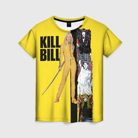 Женская футболка 3D с принтом Убить Билла , 100% полиэфир ( синтетическое хлопкоподобное полотно) | прямой крой, круглый вырез горловины, длина до линии бедер | боевик | квентин тарантино | преступление | триллер | фильм