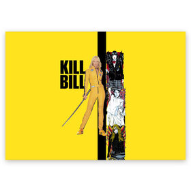 Поздравительная открытка с принтом Убить Билла , 100% бумага | плотность бумаги 280 г/м2, матовая, на обратной стороне линовка и место для марки
 | боевик | квентин тарантино | преступление | триллер | фильм