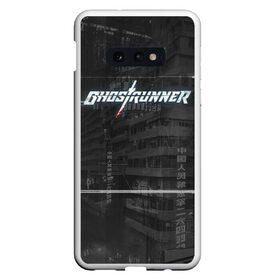 Чехол для Samsung S10E с принтом Ghostrunner , Силикон | Область печати: задняя сторона чехла, без боковых панелей | Тематика изображения на принте: action | cyber | cyberpunk | game | games | ghost runner | ghostrunner | ninja | гост ранер | гостраннер | игра | игры | кибер | ниндзя | призрачный беглец | экшен