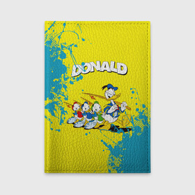 Обложка для автодокументов с принтом Donald duck (Рыбалка) , натуральная кожа |  размер 19,9*13 см; внутри 4 больших “конверта” для документов и один маленький отдел — туда идеально встанут права | Тематика изображения на принте: donald duck | walt disney | герой | мультфильмов | селезень | студии