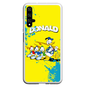 Чехол для Honor 20 с принтом Donald duck (Рыбалка) , Силикон | Область печати: задняя сторона чехла, без боковых панелей | donald duck | walt disney | герой | мультфильмов | селезень | студии