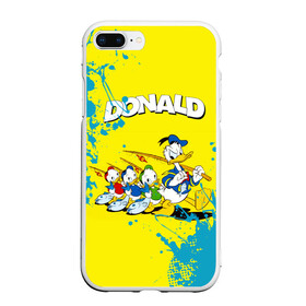 Чехол для iPhone 7Plus/8 Plus матовый с принтом Donald duck(Рыбалка) , Силикон | Область печати: задняя сторона чехла, без боковых панелей | donald duck | walt disney | герой | мультфильмов | рыбалка | селезень | студии