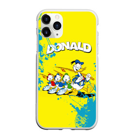 Чехол для iPhone 11 Pro Max матовый с принтом Donald duck(Рыбалка) , Силикон |  | donald duck | walt disney | герой | мультфильмов | рыбалка | селезень | студии