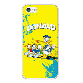 Чехол для iPhone 5/5S матовый с принтом Donald duck(Рыбалка) , Силикон | Область печати: задняя сторона чехла, без боковых панелей | donald duck | walt disney | герой | мультфильмов | рыбалка | селезень | студии