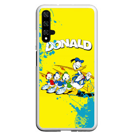 Чехол для Honor 20 с принтом Donald duck(Рыбалка) , Силикон | Область печати: задняя сторона чехла, без боковых панелей | donald duck | walt disney | герой | мультфильмов | рыбалка | селезень | студии