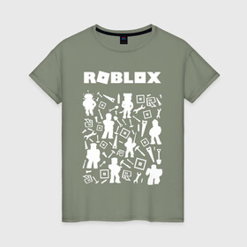 Женская футболка хлопок с принтом ROBLOX , 100% хлопок | прямой крой, круглый вырез горловины, длина до линии бедер, слегка спущенное плечо | piggy | roblox | roblox games | roblox piggy | игра роблокс | пигги. | роблокс | роблокс пигги | робукс