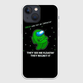 Чехол для iPhone 13 mini с принтом Among Us ,  |  | among us | impostor | space mafia | sus.puffballs united | амонг ас | игра | импостор | инопланетяне | инопланетянин | маска | среди нас | эмонг ас