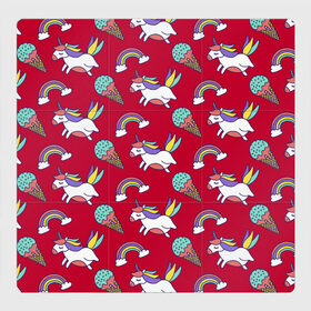 Магнитный плакат 3Х3 с принтом Pattern , Полимерный материал с магнитным слоем | 9 деталей размером 9*9 см | Тематика изображения на принте: cloud | hoofs | icecream | mane | pattern | rainbow | tail | unicorn | грива | единорог | копыта | мороженое | облако | радуга | узор | хвост