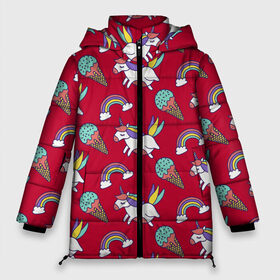 Женская зимняя куртка 3D с принтом Pattern , верх — 100% полиэстер; подкладка — 100% полиэстер; утеплитель — 100% полиэстер | длина ниже бедра, силуэт Оверсайз. Есть воротник-стойка, отстегивающийся капюшон и ветрозащитная планка. 

Боковые карманы с листочкой на кнопках и внутренний карман на молнии | cloud | hoofs | icecream | mane | pattern | rainbow | tail | unicorn | грива | единорог | копыта | мороженое | облако | радуга | узор | хвост