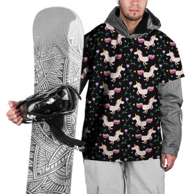 Накидка на куртку 3D с принтом Unicorns pattern , 100% полиэстер |  | flower | hoofs | horn | leaf | mane | pattern | star | unicorn | грива | единорог | звезда | копыта | лист | рог | узор | цветок