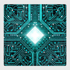 Магнитный плакат 3Х3 с принтом Схема , Полимерный материал с магнитным слоем | 9 деталей размером 9*9 см | background | board | chip | circuit | processor | texture | плата | процессор | схема | текстура | фон | чип