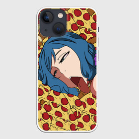 Чехол для iPhone 13 mini с принтом АХЕГАО ПИЦЦА ,  |  | ahegao | anime | pizza | аниме | ахегао | пицца