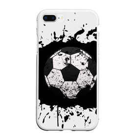 Чехол для iPhone 7Plus/8 Plus матовый с принтом Soccer Ball , Силикон | Область печати: задняя сторона чехла, без боковых панелей | ball | football | soccer | брызги | мяч | футбол | футбольный мяч
