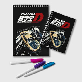 Блокнот с принтом Initial D (Z) , 100% бумага | 48 листов, плотность листов — 60 г/м2, плотность картонной обложки — 250 г/м2. Листы скреплены удобной пружинной спиралью. Цвет линий — светло-серый
 | anime | deja vu | initial | initial d | manga | street | z | аниме | гонки | инециал ди | инициал д | инициал ди | манга | машины | такуми фудзивара | уличные