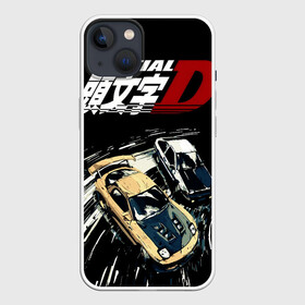 Чехол для iPhone 13 с принтом Initial D две машины ,  |  | anime | deja vu | initial | initial d | manga | street | z | аниме | гонки | инециал ди | инициал д | инициал ди | манга | машины | такуми фудзивара | уличные