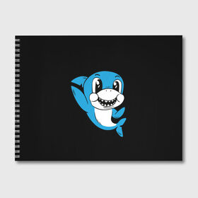 Альбом для рисования с принтом Baby Shark , 100% бумага
 | матовая бумага, плотность 200 мг. | Тематика изображения на принте: 