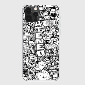 Чехол для iPhone 12 Pro Max с принтом Doodle граффити , Силикон |  | doodle | graffiti | граффити | дудл | чб