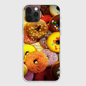 Чехол для iPhone 12 Pro Max с принтом Сладкие пончики , Силикон |  | Тематика изображения на принте: еда | пончики | сладости | цветной | яркий