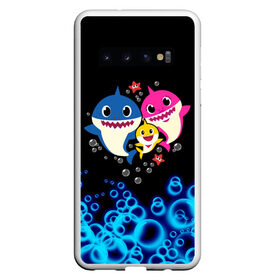 Чехол для Samsung Galaxy S10 с принтом Baby Shark , Силикон | Область печати: задняя сторона чехла, без боковых панелей | anime | baby shark dance | kawaii | акулы | волны | дельфин | детям | каваи | корейские | лагуна | малышам | малыши | мемы | море | морские | морские звезды | мультяшный | океан | песенка про акулу | песня | под водой